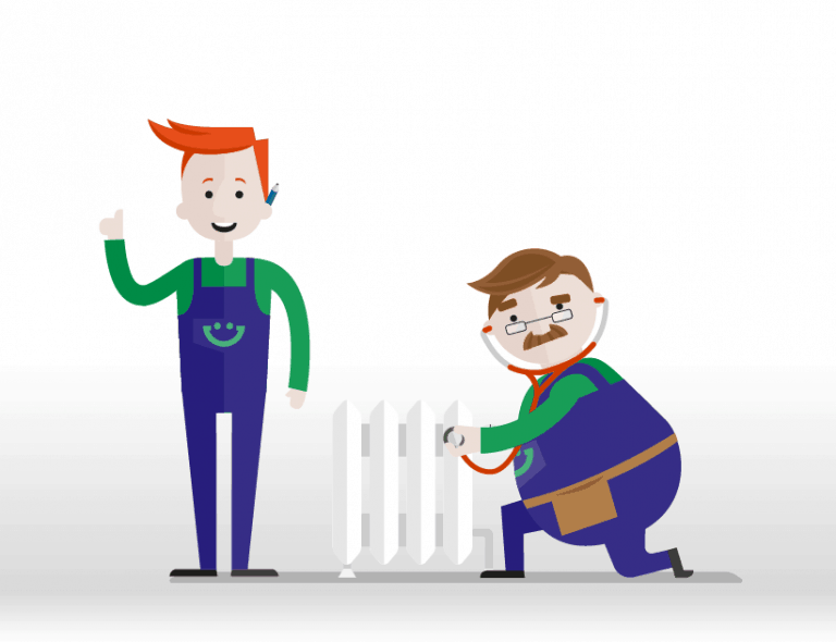 Grafik: Animation Heizungswartung